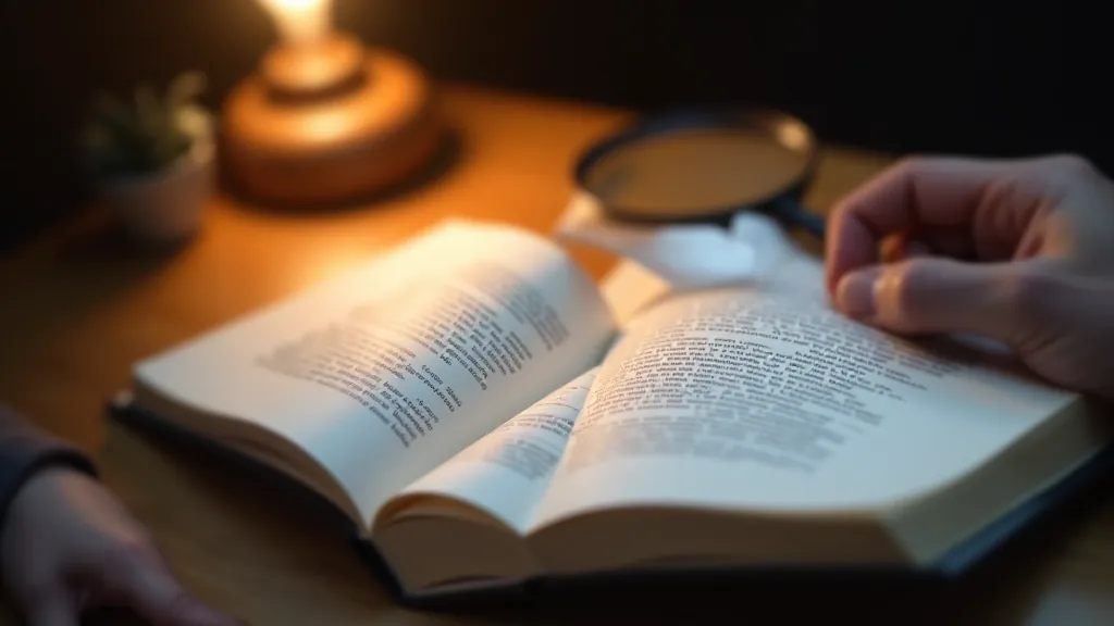Open reference book with highlighted sections on desk showing SEO and search optimization concepts