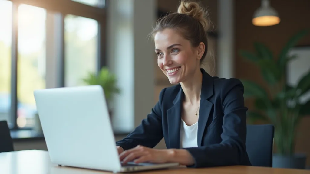 Person looking at laptop showing Google search results for local business